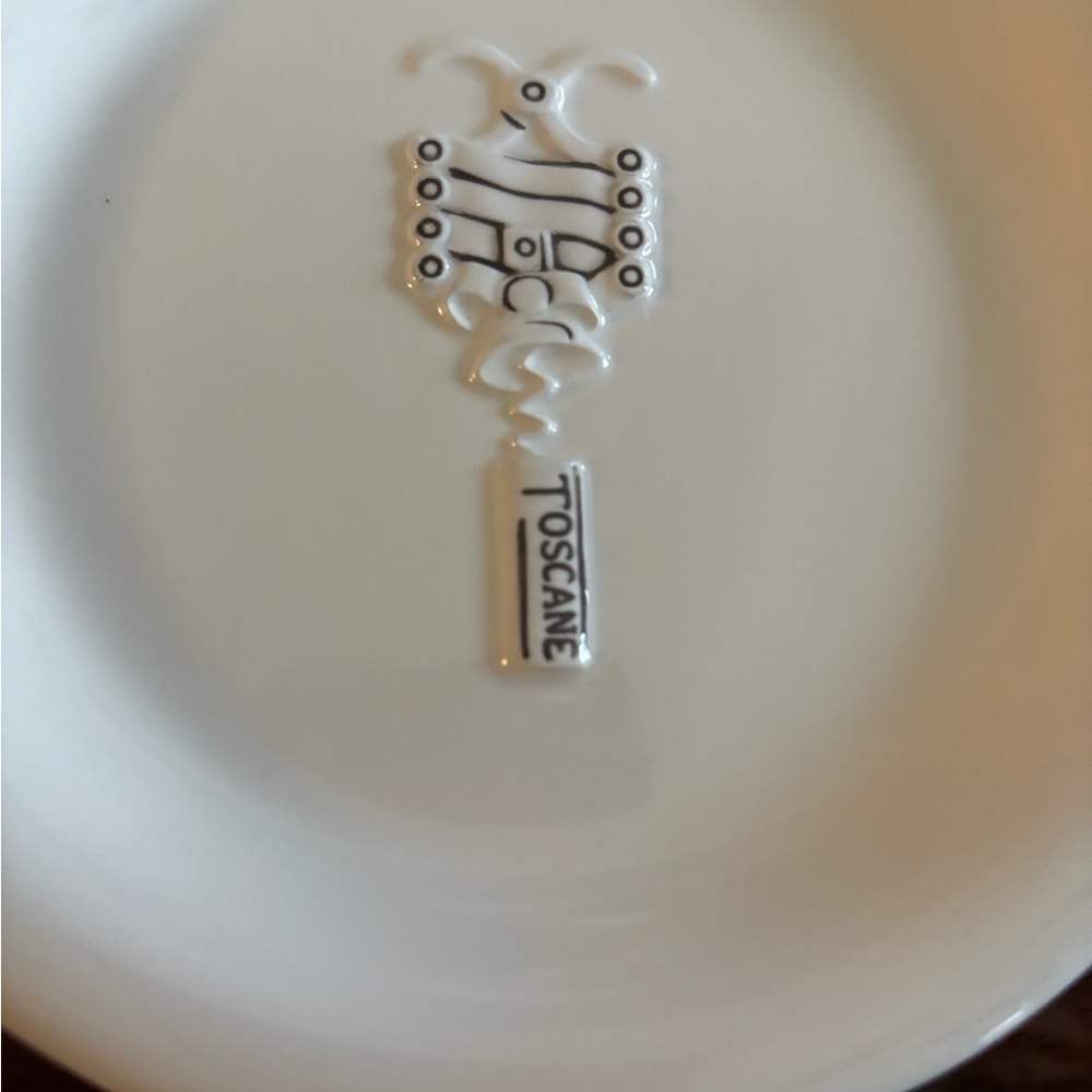 Williams Sonoma embossed white ceramic wine appetizer plates (6) - Picture 5 of 8